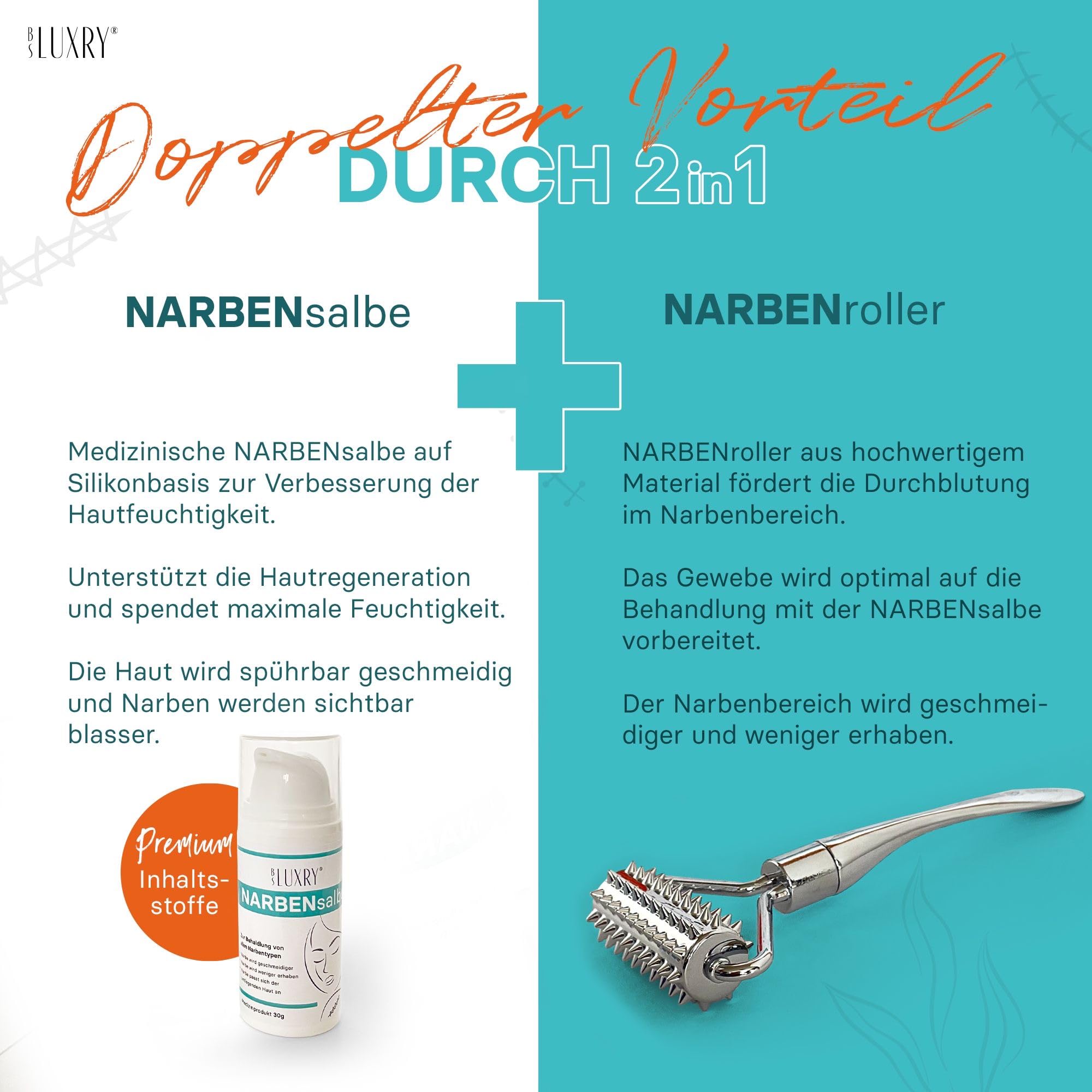 Narbenpflege-Set – Narbensalbe & kühlbarer Roller