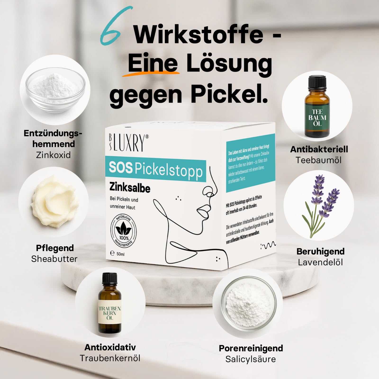 Zinksalbe gegen Pickel & Akne – 50 ml