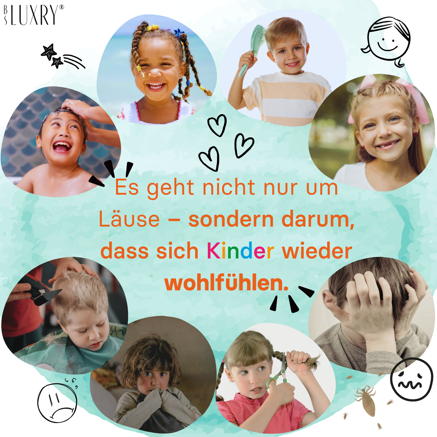 Läusetin® Läuseshampoo 100ml – gegen Kopfläuse & Nissen – mit Kopfhaube & Metallkamm Set – für Erwachsene & Kinder ab 3 Jahren – wirkt in 20 Minuten